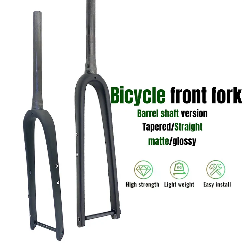 

Легкая карбоновая вилка для гравийных и шоссейных велосипедов без логотипа, прямая/коническая труба, сквозная ось, полувнутреннее крепление для дисковых тормозов