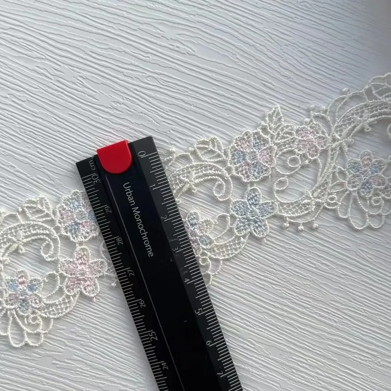 10Yards 4cm Width Fluorescent Pink Blue Hollow Flower Venise Diy Venice Lace Clothing Accessories Of Various Garment,Bra.Skirt