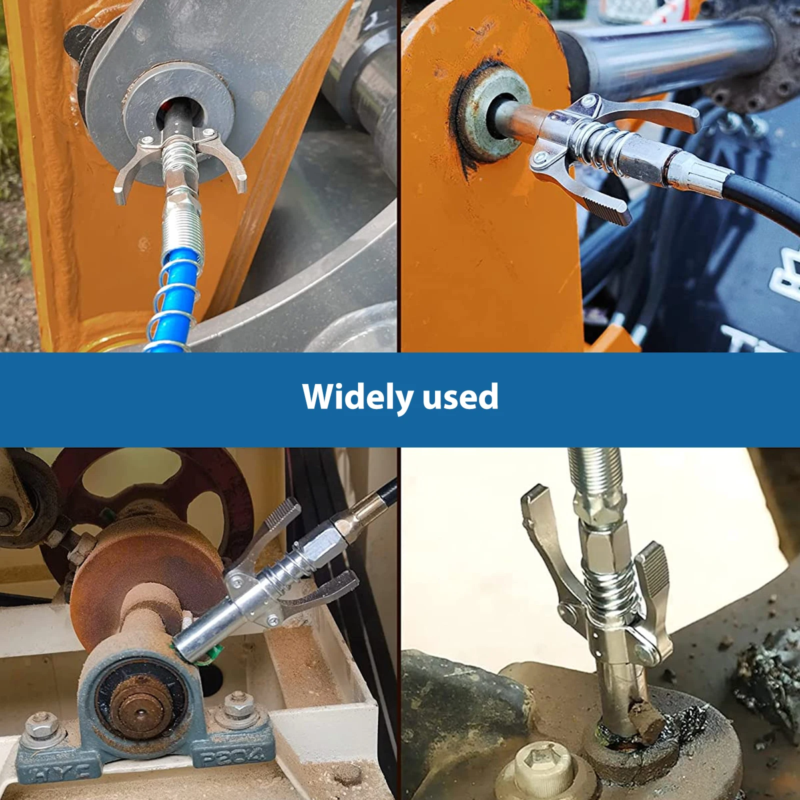 

Grease Gun Coupler 10000 PSI Leak-Free Quick Release Grease Oil Pump Tip Easy To Push Car Syringe Lubricant Tip for Car Repair