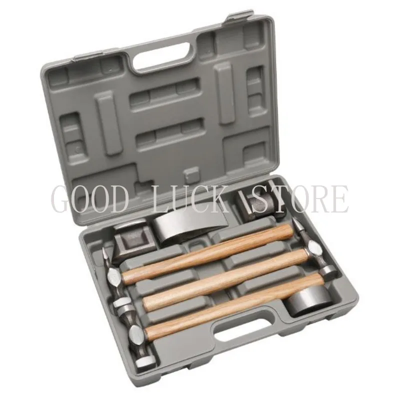 7pcs Car Sheet Metal Hammer Set Sand Sheet Hammer Tool Concave Repair Multi-function Sheet Metal Shaping Tool Set