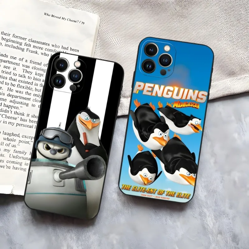 The Penguins Of Madagascar Phone Case For Iphone 14 Pro 13 Mini 11 12 Max Xr X Xs 7 8 6 Plus Shockproof Back Cover