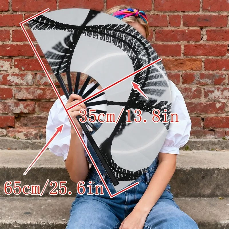 1pc Men's Handheld Fan with Infinity Ribbon Design - Portable Cooling Fan Suitable for Daily Use, Outdoor Activities, Parties & Travel - & Fashionable Accessory for Hot Weather - Elegant Portable Cooling Device