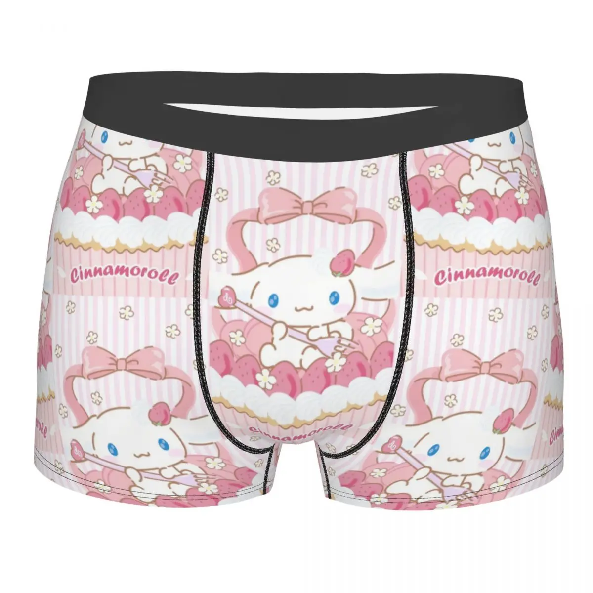 Custom Fashion Cinnamoroll Sanrio Cartoon Boxers Shorts Panties Male Underpants Stretch Xina Cinnamon Dog Briefs Underwear