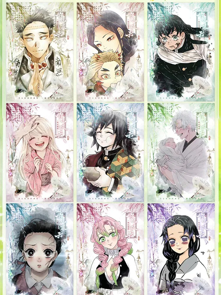 Wholesale Demon Slayer Cards Kimetsu No Yaiba Acrylic Shikishi Collection Cards A6 Anime Peripheral Premium Art Board Fans Gift