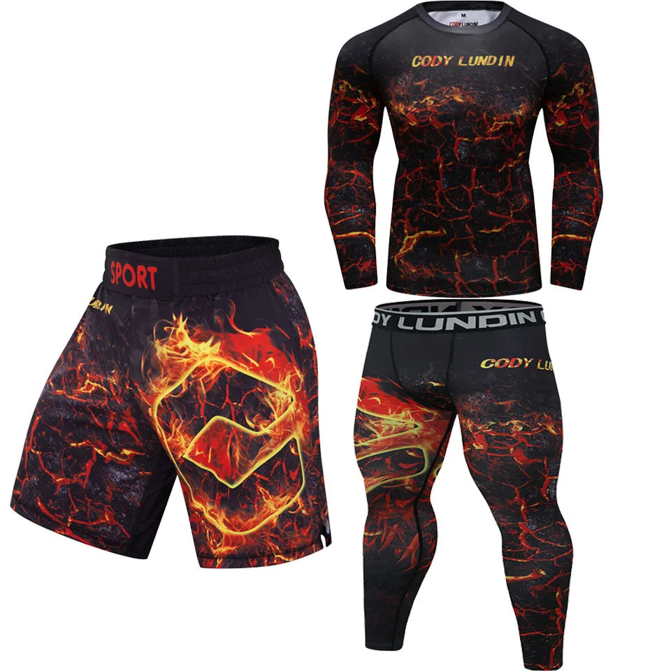 Jiu Jitsu T-Shirt + Broek Pak Fitness Mma Short Bjj Rashguard Voor Mannen Boksen Gym Mma Rash Guard Fightwear Sportsuit Boxeo