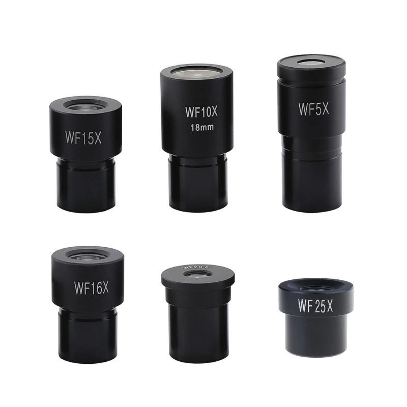 Microscope Adapter Biological Microscope Eyepiece WF5X/WF10X/WF15X/WF16X/WF20X/WF25X Wide Lens Monocular Oculars