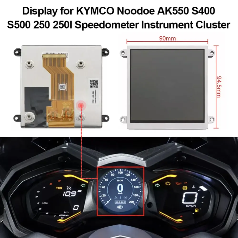 

4.5" LCD Display For KYMCO Noodoe AK550 S400 S500 250 250I Instrument Cluster Dashboard Replacement Part