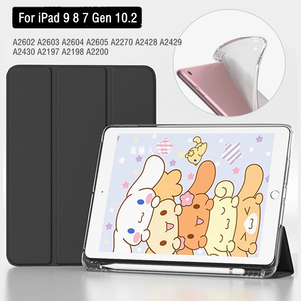 

Funda For 2021 iPad 10.2 Case 7 8 9 th 9th Generation Cover TriFold Transparent Back Coque Capa For iPad 9 Pencil Holder Case