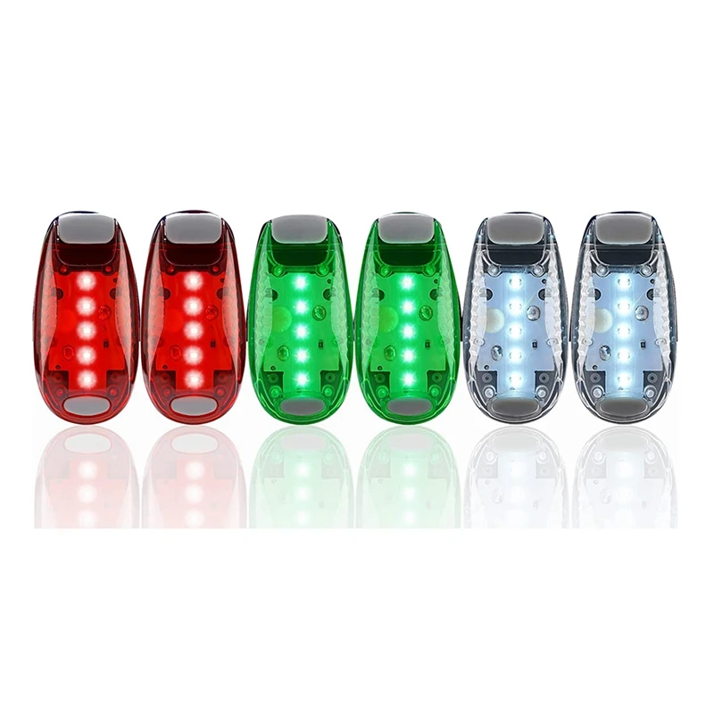 6Pcs Bike LED Safety Light,Navigation Lights For Boats Kayak,3 Types Flashing Mode,Waterproof Easy Clip-On Kit For Boat