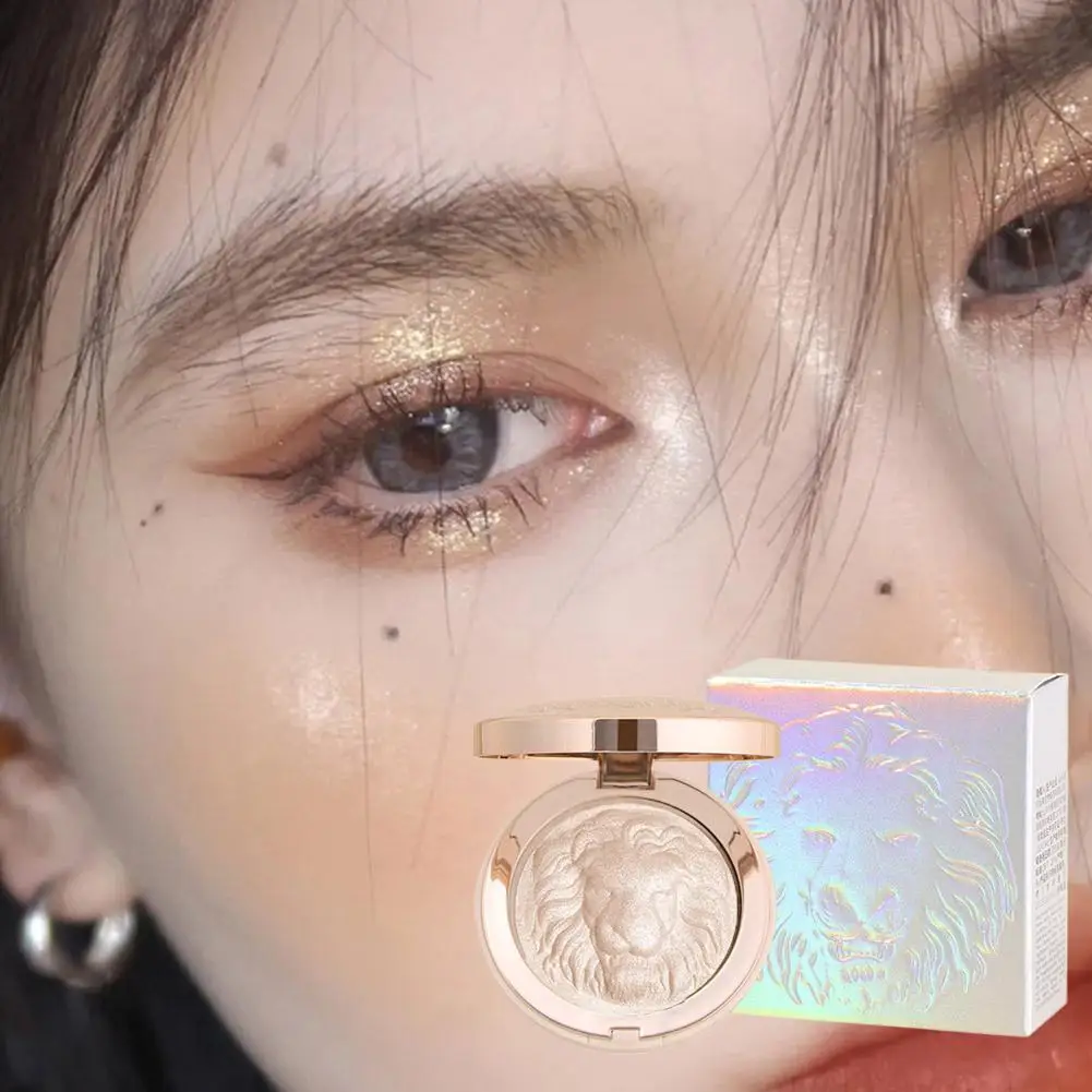 Palette de poudre surligneur diamant Lion brillant palette de contour haute brillance Ultra concentré éclairer maquillage poudre pressée ﻿