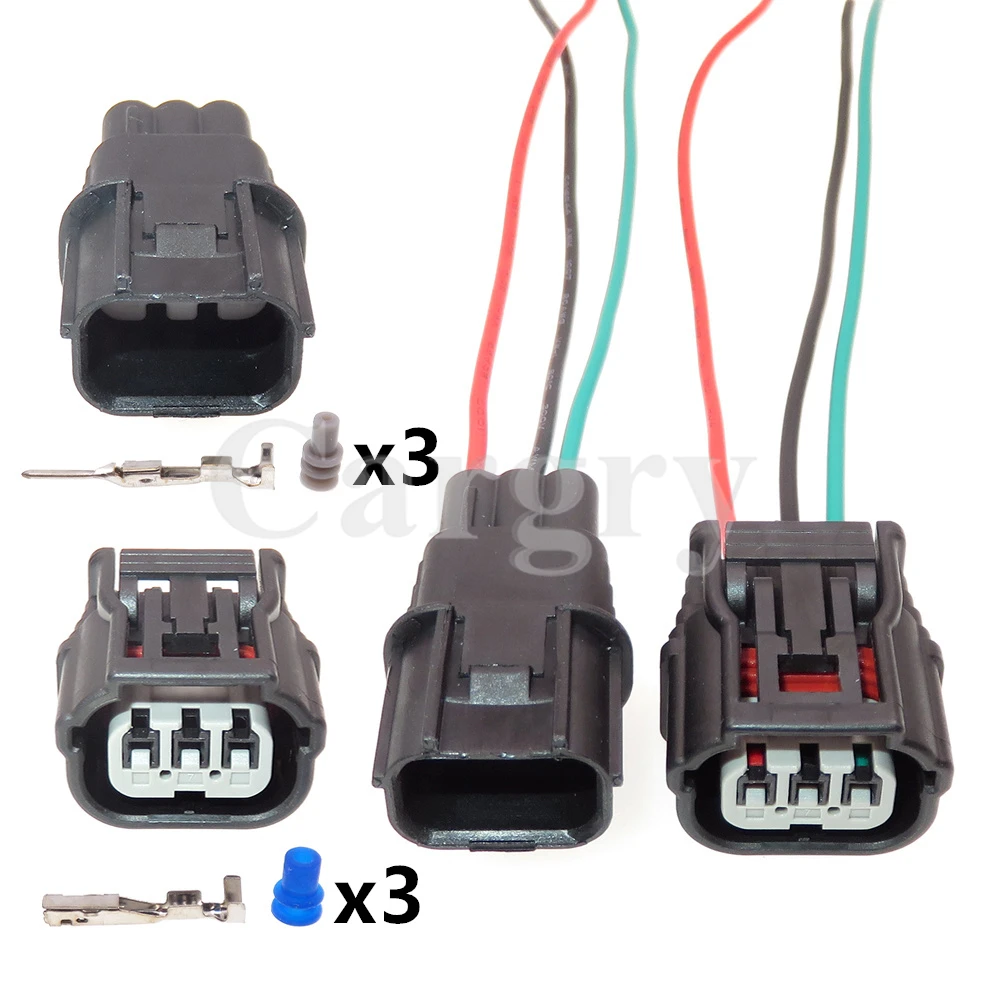 1 Set 3P Automotive Ignition Coil Electric Wire Connector AC Assembly 6189-7037 6188-4775 Car Lamp Waterproof Socket