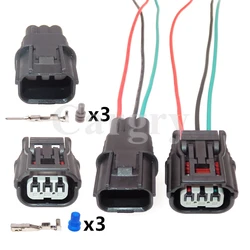 1 Set 3P Automotive Ignition Coil Electric Wire Connector AC Assembly 6189-7037 6188-4775 Car Lamp Waterproof Socket