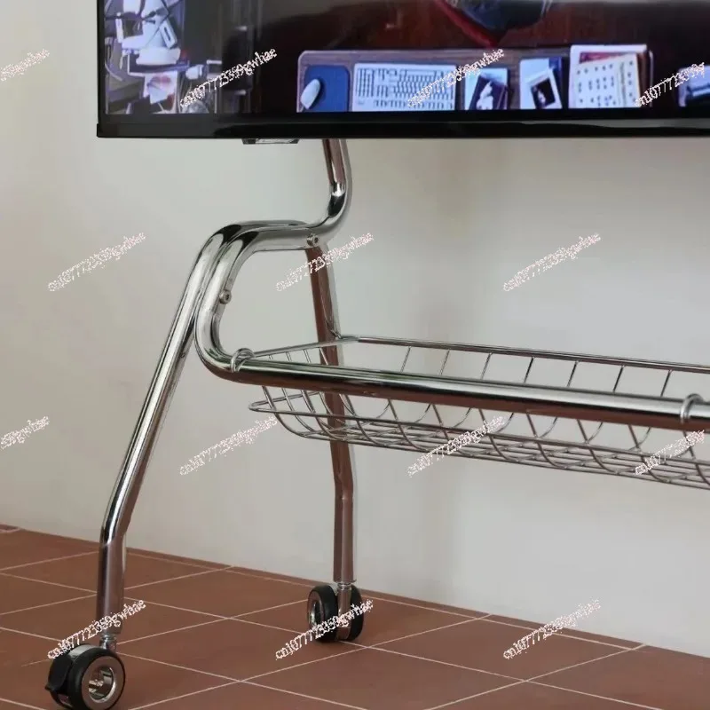 TV Bracket with Wheels Movable Floor Mounted Simple Home Living Room Furniture Monitor Hanger Stand