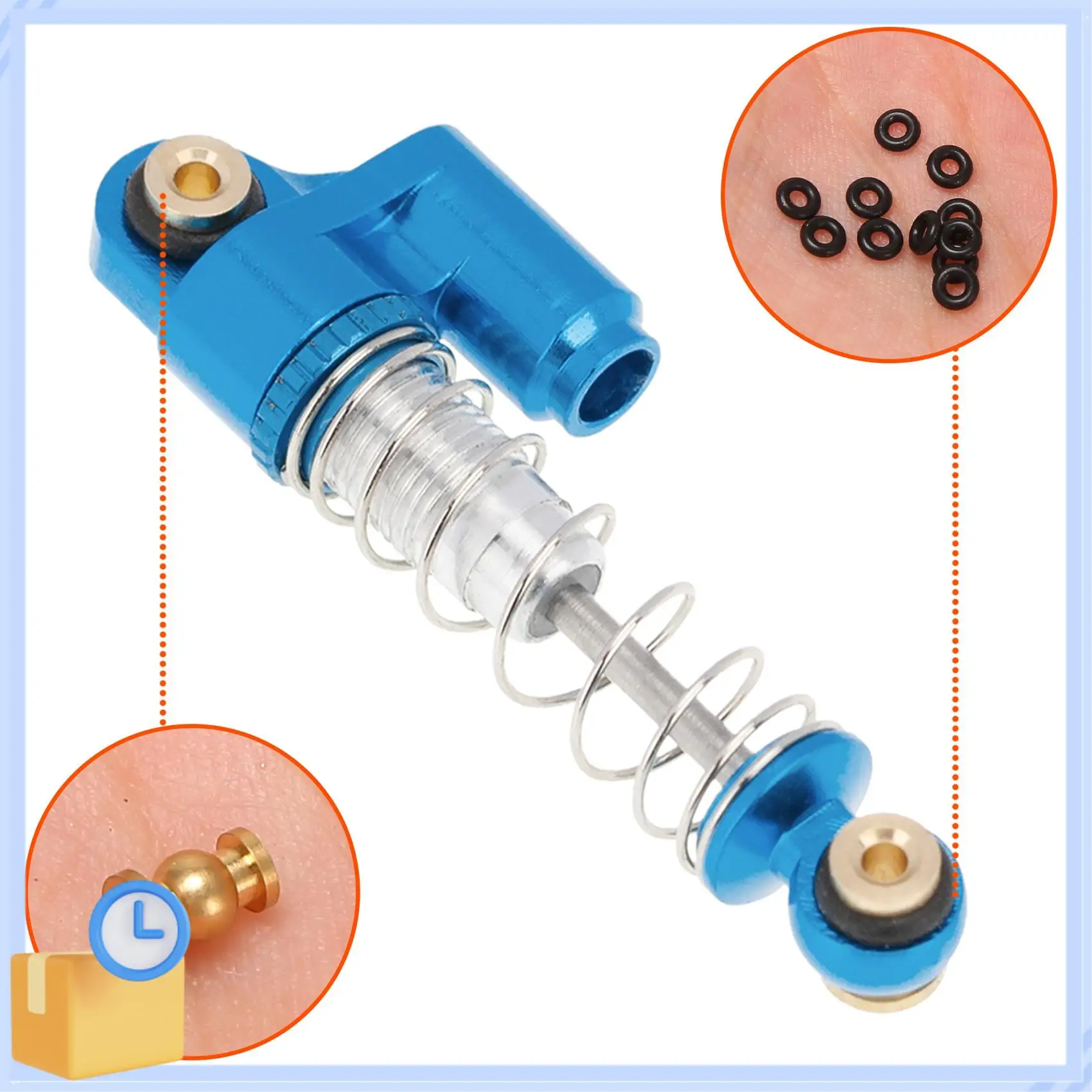 

ABTK-For Axial SCX24 90081 1/24 RC Crawler Car Upgrade Parts Metal Shock Absorber Damper Accessories