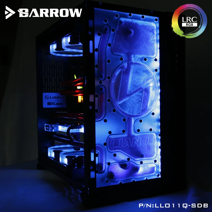 Barrow Acrylic Board as Water Channel use for LIAN LI O11 Dynamic Computer Case for Both CPU and GPU Block RGB 5V 3PIN Waterway