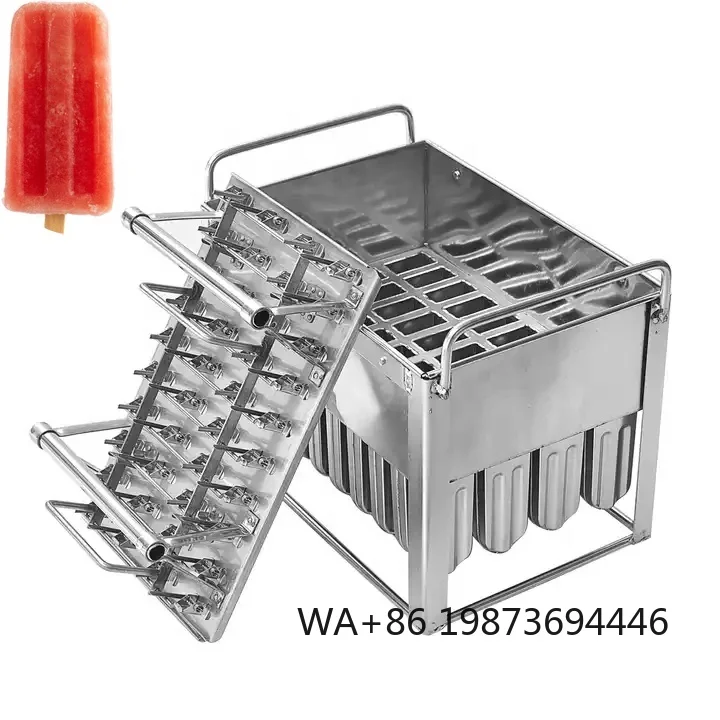 40 Cavities Rectangle Stainless Steel Popsicle Moulds, Ice Cream Pops