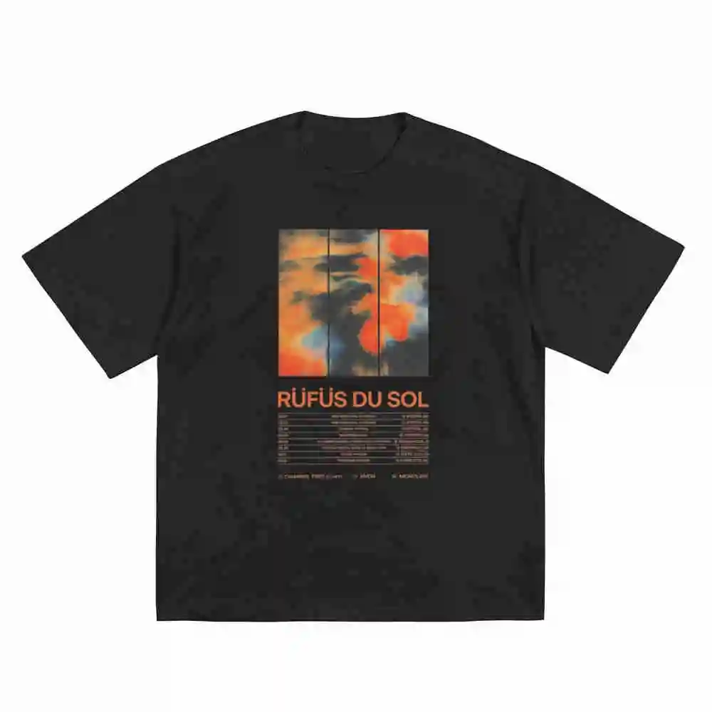 Rufus Du Sol Summer Tour Short Sleeve Tee 100% Cotton T-Shirt
