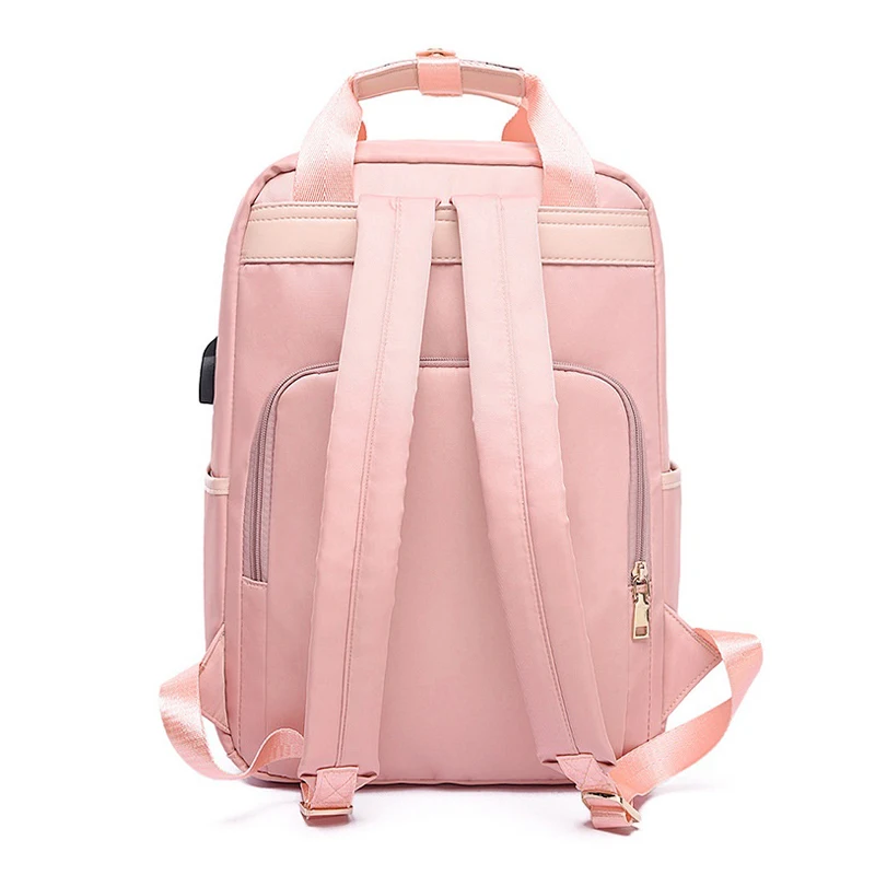 Women backpack large capacity USB backpack fashion waterproof 15.6 inch laptop backpack