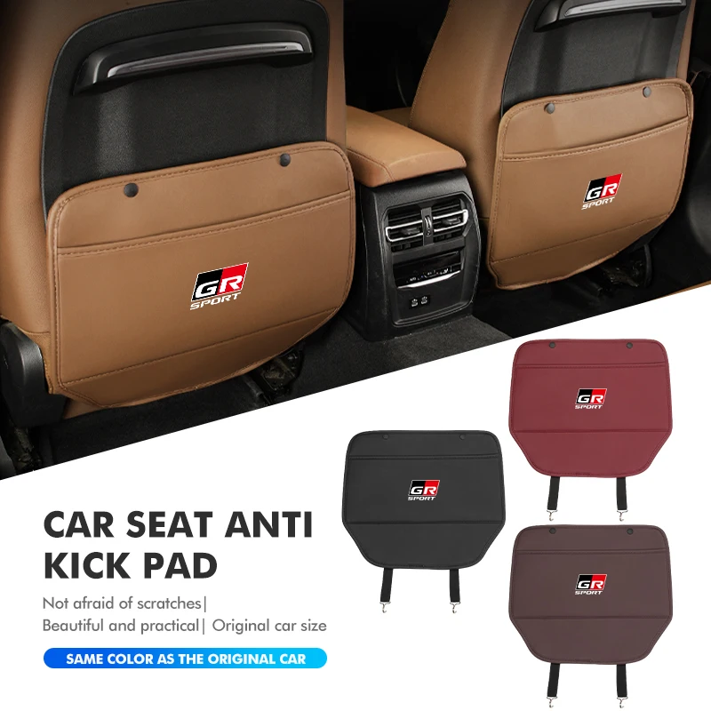 

Car Seat Anti-Kick Pad Seat Durable Waterproof Anti-fouling Protector Mats For Toyota C-HR CHR Logo 2016 2017 2018 2019 2021