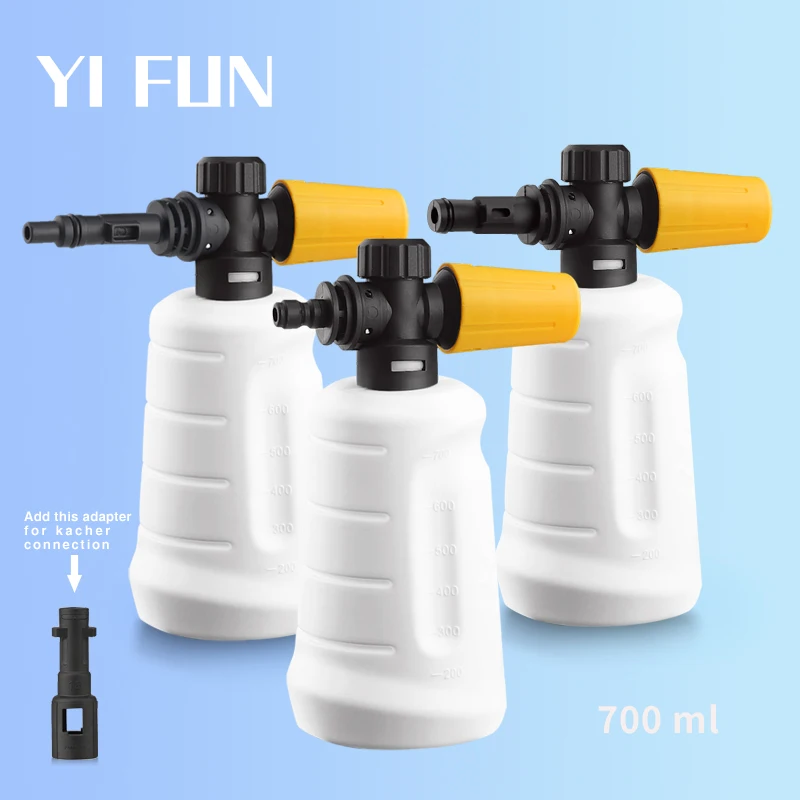 Car Wash Accessories 700ML Foam Cannon For Pressure Washer Lithium Battery Wash Gun 1/4 Quick Connection Snow Foam Lance