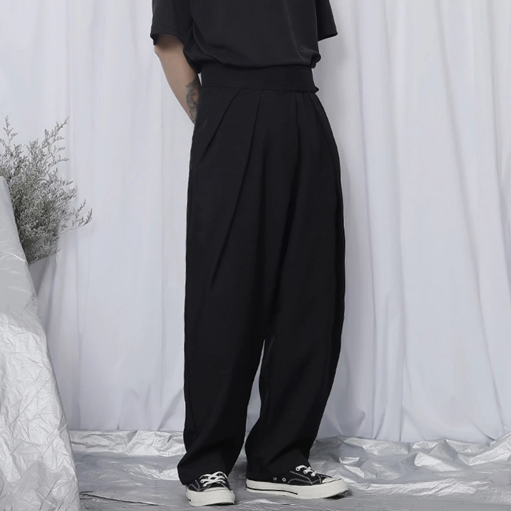 Y2k Plain Leisure Wide Leg Harem Pants Streetwear Fashion Dark Japanese Nightclub Youth Outdoor Niche Trend Skirt Pants 2026