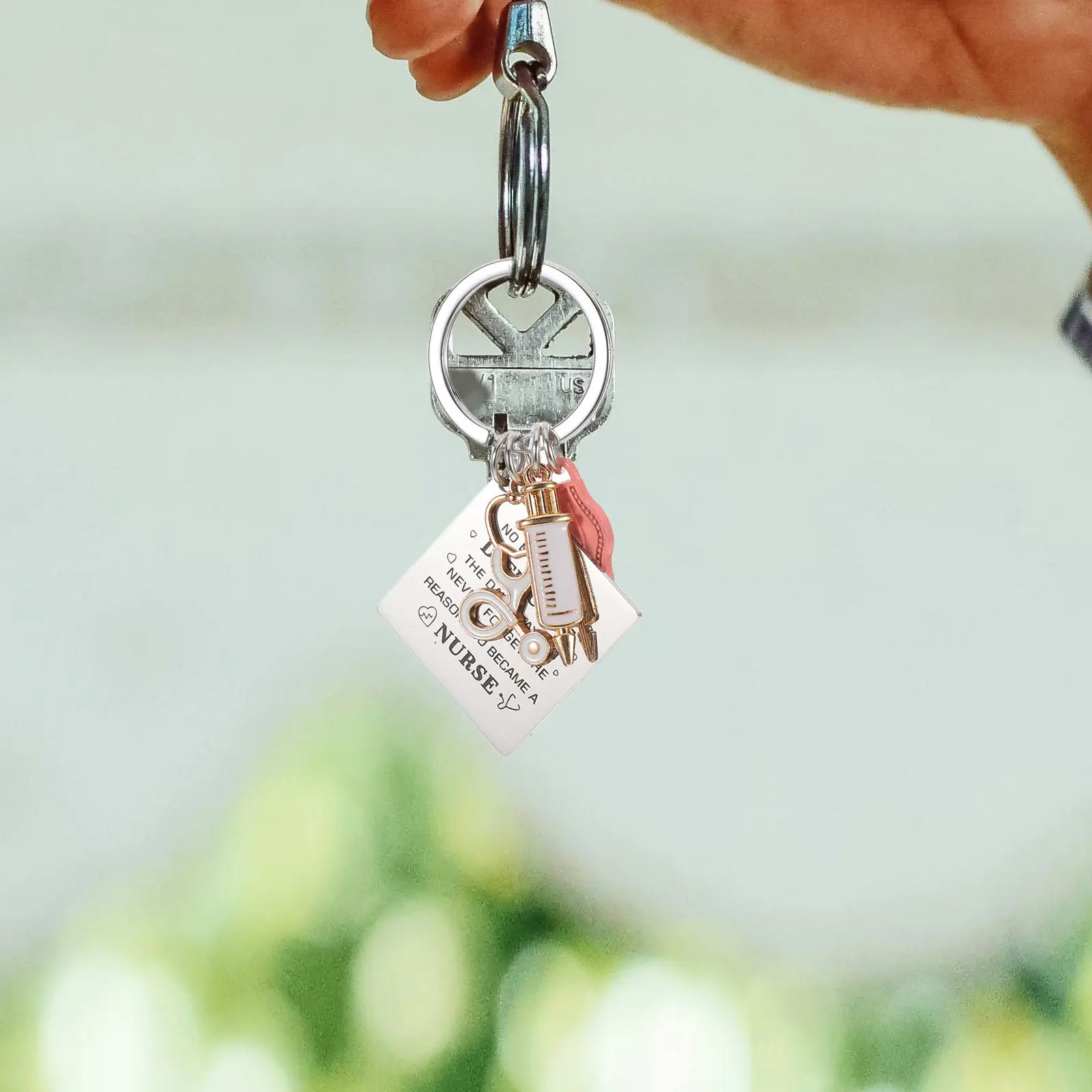 Nurse Keychain for Women Stylish Graduation Present Assistant Appreciation Stethoscope Charm Doctor Keyring Nurses Week Nurse