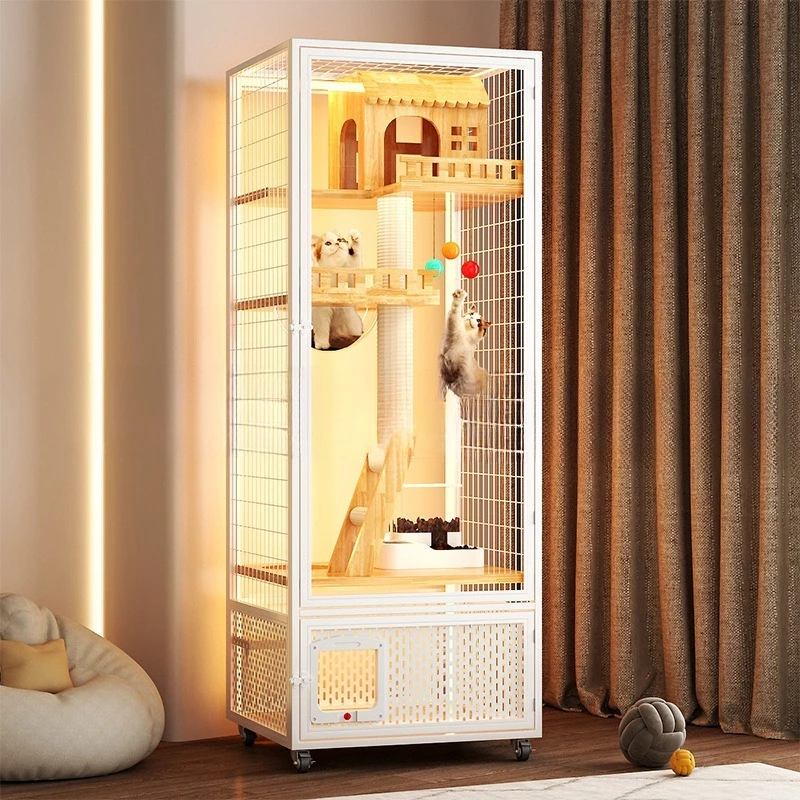 

Villa household cat cage house indoor cat cat house breathable