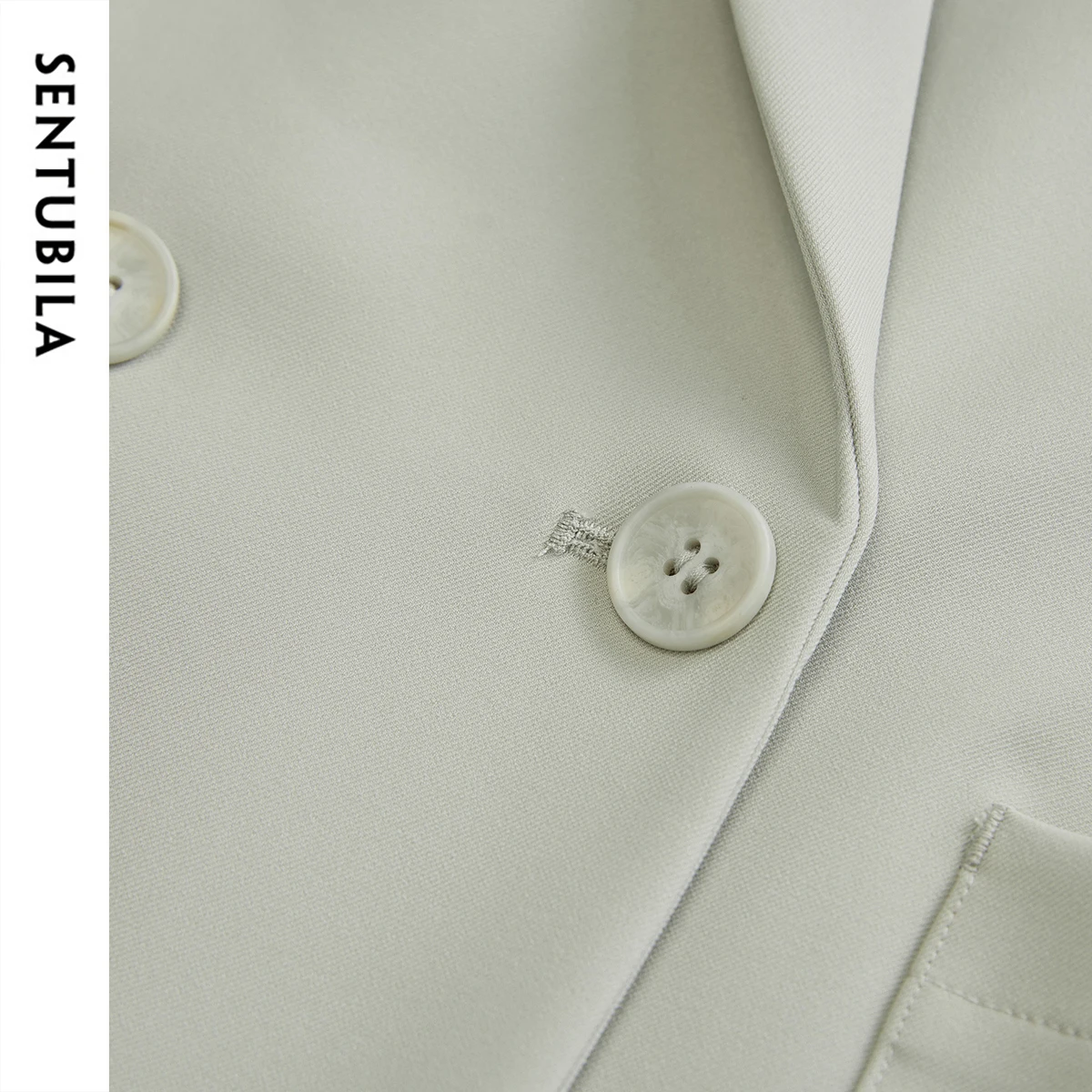 SENTUBILA Texture Twill Blazers for Women 2025 Autumn Notched Collar Straight Jackets Formal Work Business Coat Female 143X57042