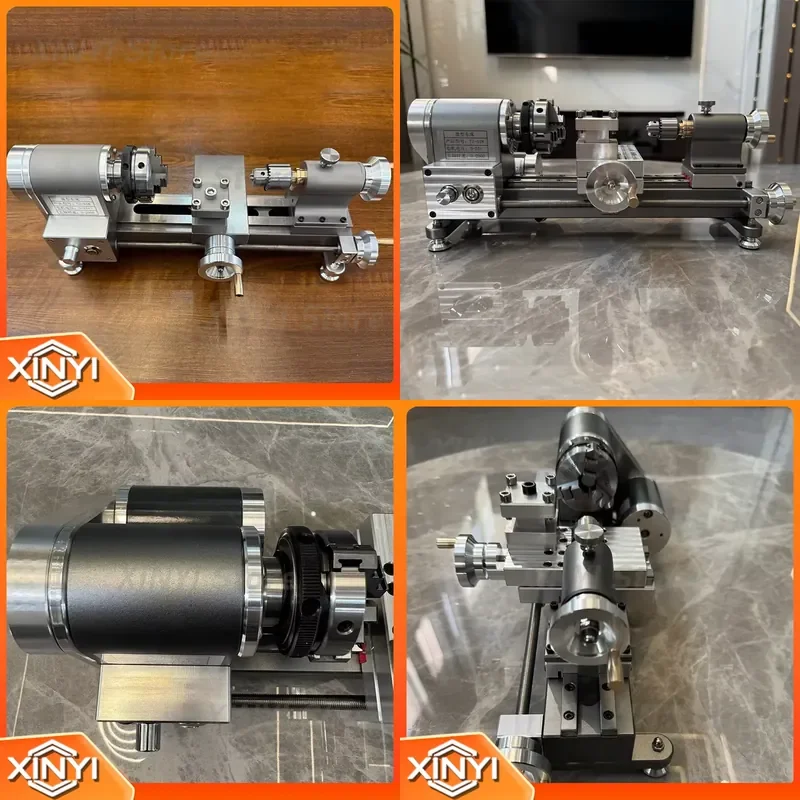 Micro Lathe for Precision High Performance CNC Adjustable Accuracy with 24V Power Supply Metal Lathe Model Toy