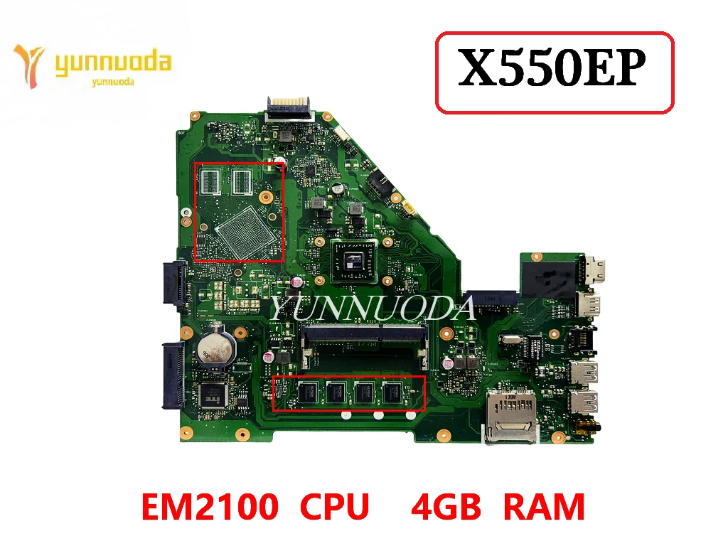 

X550EP For ASUS x550ep x550ea x550ep x550e x552e Laptop Motherboard E2100 CPU 4GB RAM DDR3 100% Tested