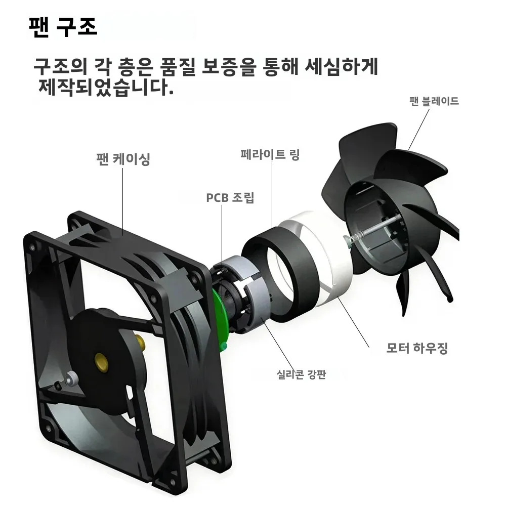 조절식 속도 대용량 송풍기 220V~12V 폐유 난로 장작 난로 터보 팬 고풍량 터보 송풍... - 3