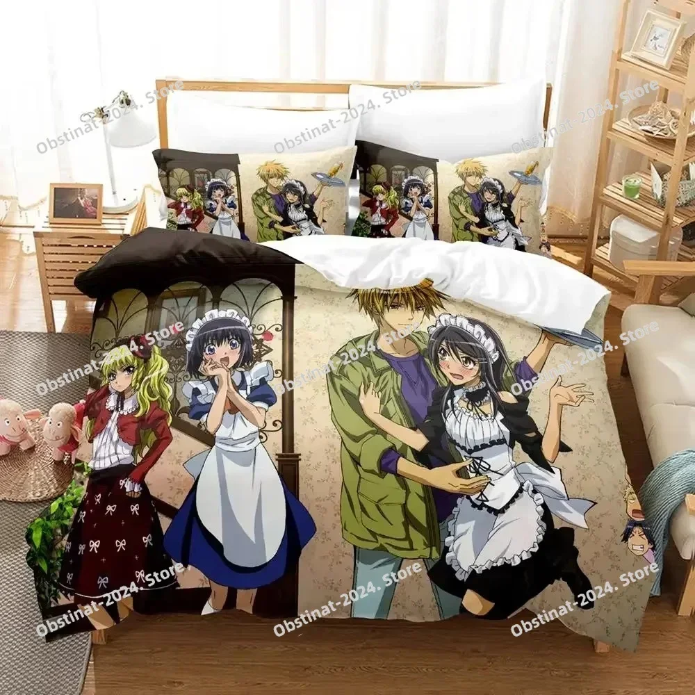 

Top Anime Kaichou wa Maid-sama Usui Takumi Misaki Bedding Set Boys Girls Twin Queen Size Duvet Cover Pillowcase Kids Adult Soft