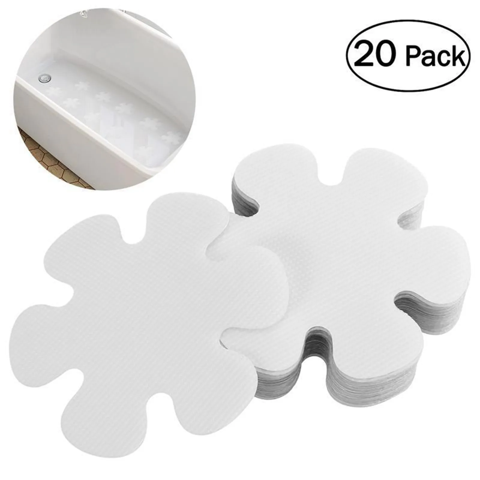 Non-Slip Bathtub Stickers Safety Bathroom Tubs Showers Treads Adhesive Decals Pure White Snowflake Shaped Bathroom Anti slip sti