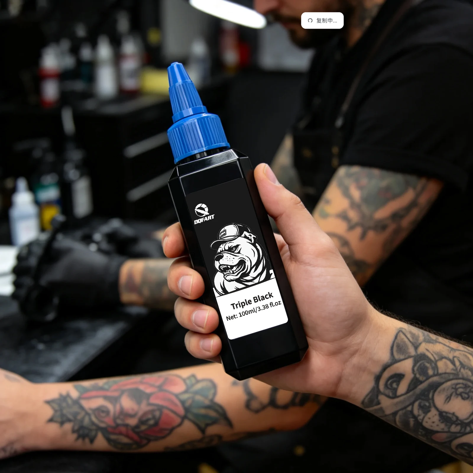 100 ml/Flasche Schwarz/Dreifachschwarz/Super Schwarz Tattoo-Tinte, professionelles Tattoo-Pigment, Tattoo-Tinte für Haut- und Körperkunst, für Tattoo-Zubehör – Detail 1