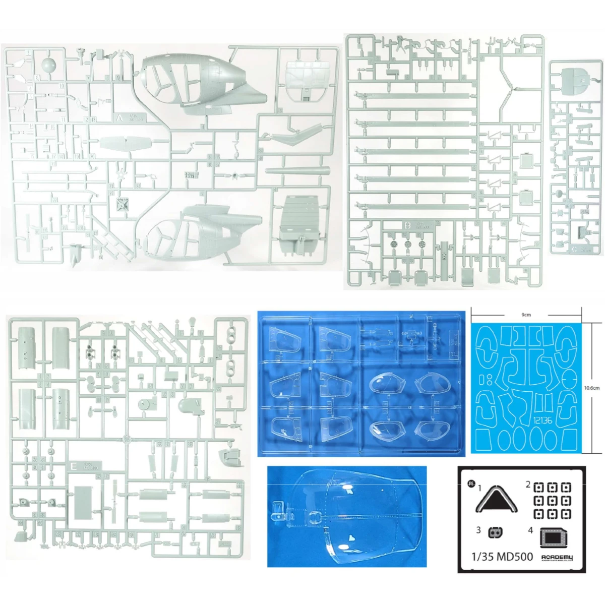 Academy AC12136 1/35 MD500 Def - Model Kit Academy ulasan dan harga