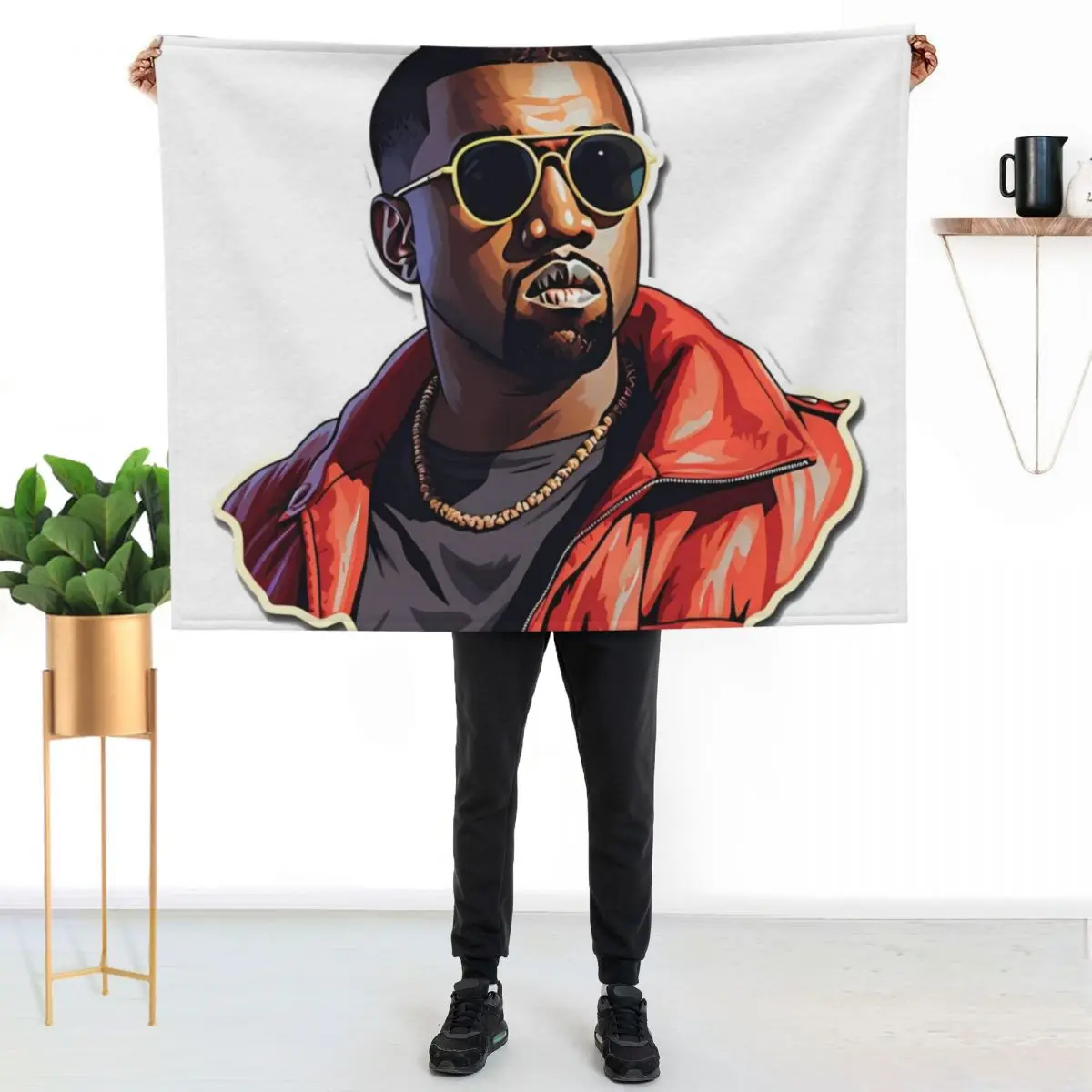 

kanye west Throw Blanket All Season Lightweight Soft Blanket for Bed