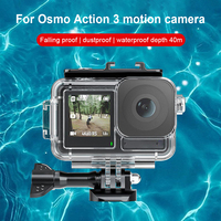 For DJI Action 3 Sports Camera 40M Waterproof Housing Case Osmo Action 3 Diving Protective Shell Accessories