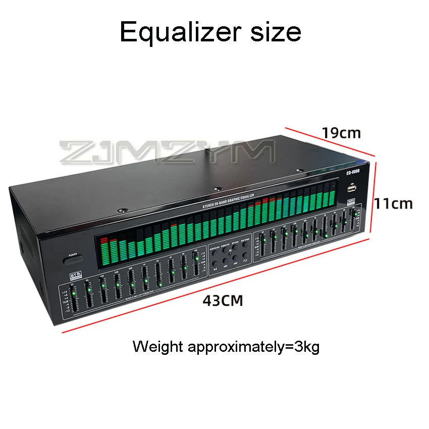 EQ8000 Equalizer Bluetooth 5.3 Fiber Coaxial ถอดรหัสเสียงดิจิตอล USB Disk Pre stage Player AC220V ± 10% 50Hz/60Hz