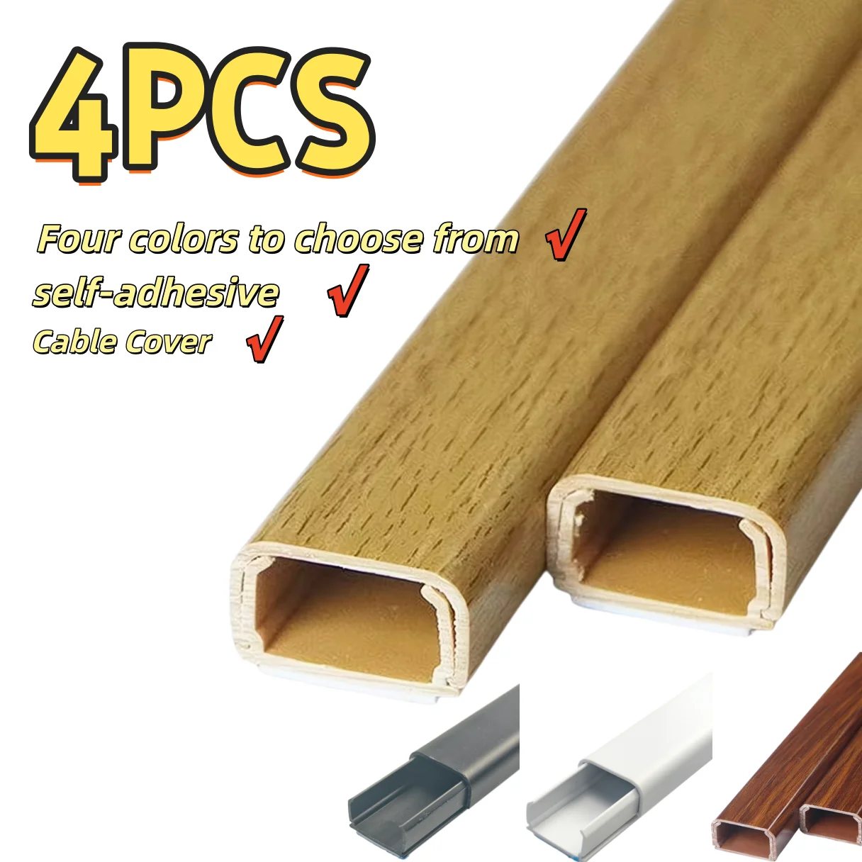 4/2/1pcs Wire Organizer Cord Cord Organizer Cable Management Kit Cord CoverWire Cord Hider Covers for Wires on Wall