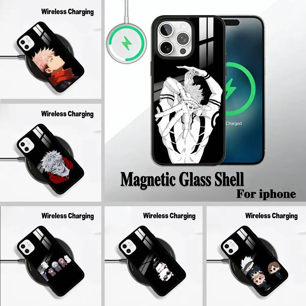 

opular characters-J-Jujutsu K-aisen- Wireless charging phone case compatible with iPhone 17/16/15/14/13/12/11