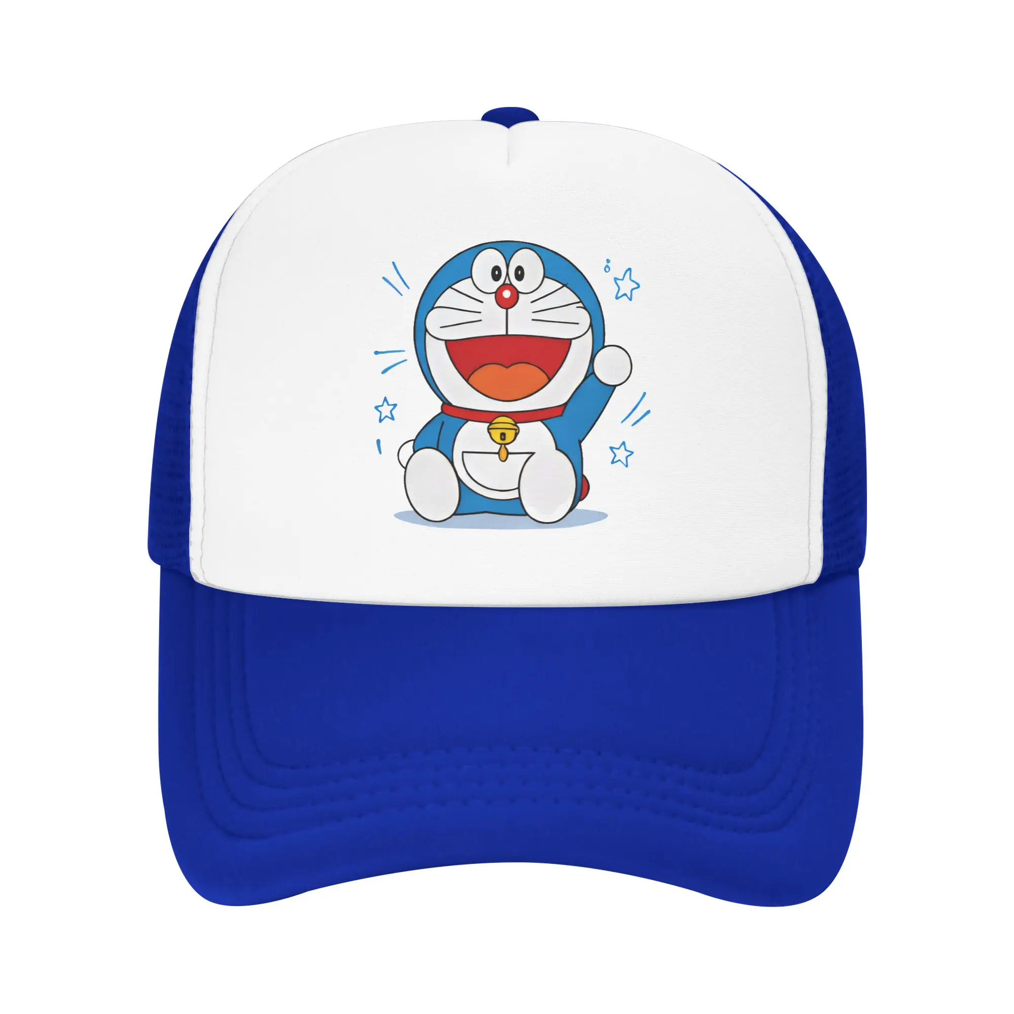 Adult Doraemons Trucker Hats Mesh Baseball Cap Polyester Robot Cat Dad Hat Sun Caps Adjustable Sports Cap Summer