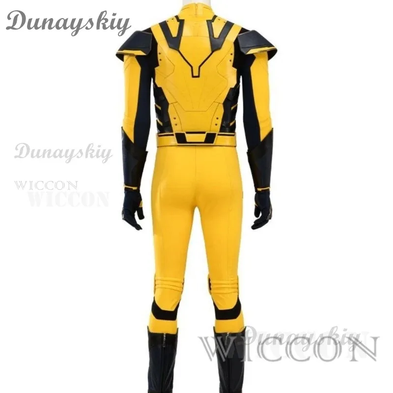

asdh8@New Movie Wolverine Cosplay Costume Mask Jumpsuit Vest Gloves Belt Wolf Steel Claw Handsome Suit For Men High Quality Made