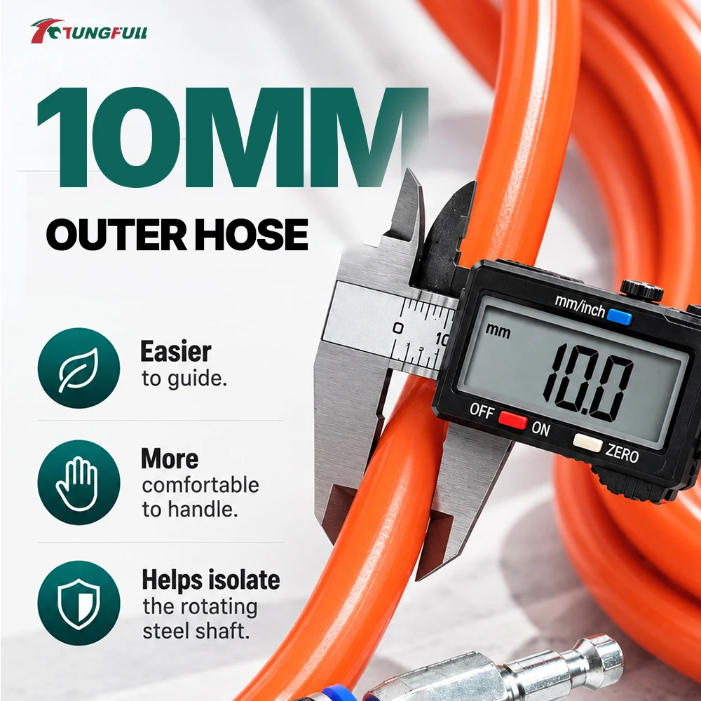 TUNGFULL High Efficiency Flexible Pipe Cleaning Tool Set with Complete Attachments Drain Unclogger for Multi-Scenario Drainage U - view 5