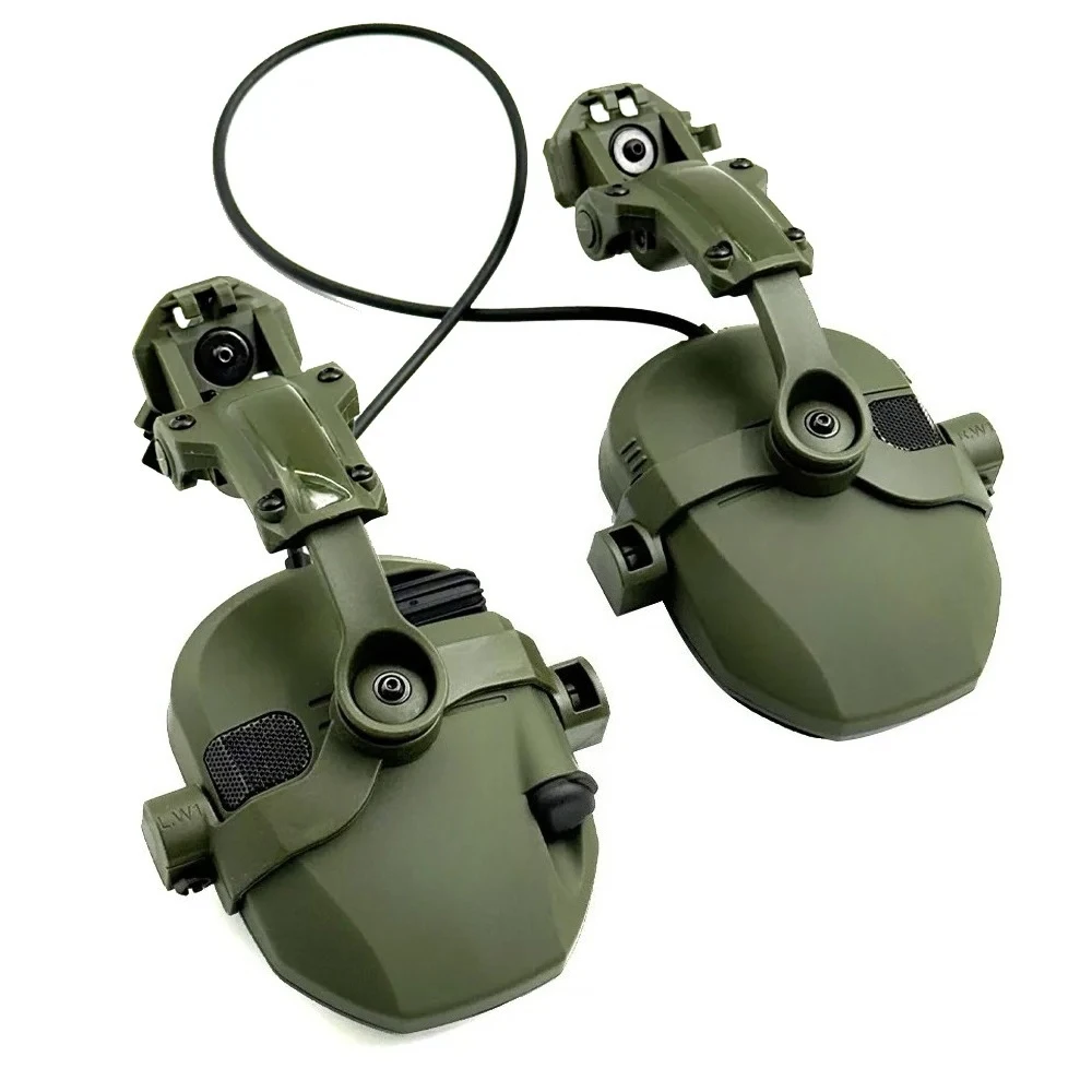 Electronic Shooting Headset Helmet Mounted Version Hunting Pickup and Noise Reduction Tactical Headset Hearing Protection
