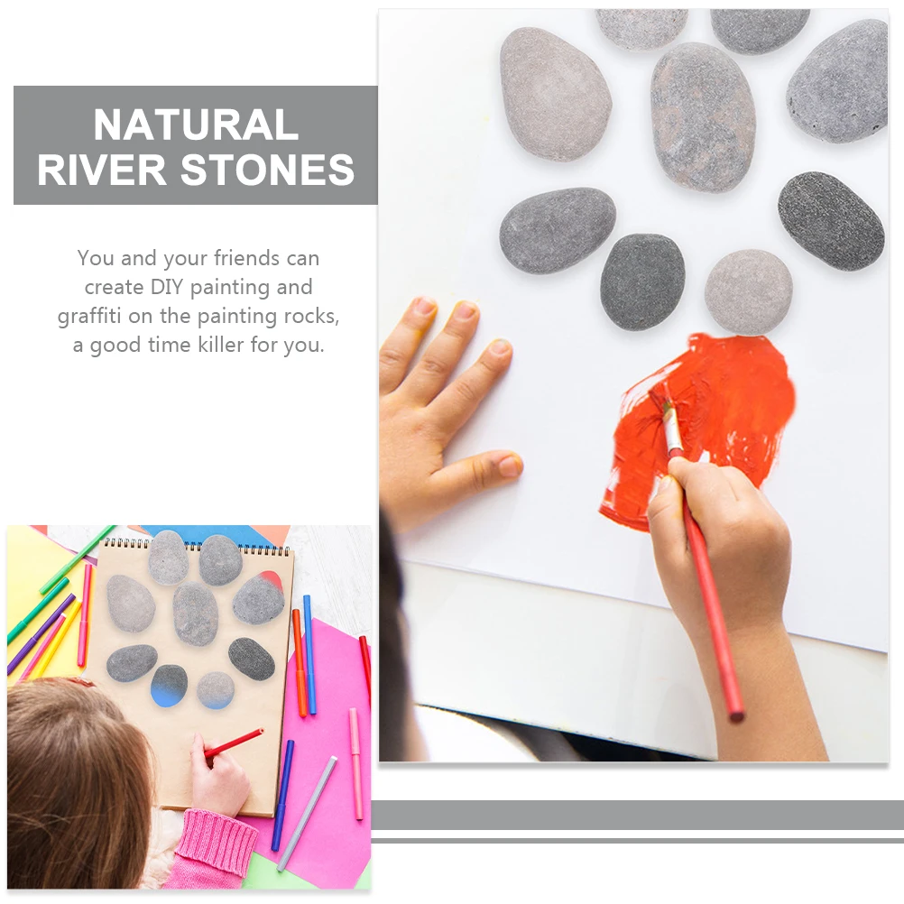 20 Pcs Rocks For Painting Rocks for Crafting 3 5cm Smooth Pebbles For Crafts Size Smooth Natural Stones Supplies