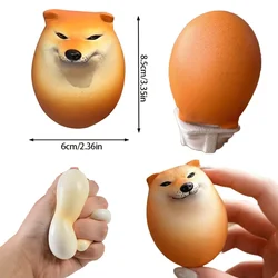 Cartoon Shiba Inu Dog Egg Figure Stress Relief Doll Toys Silly Hilarious Relaxing Fuuny Gifts Desktop Home Decor Favor Supplies