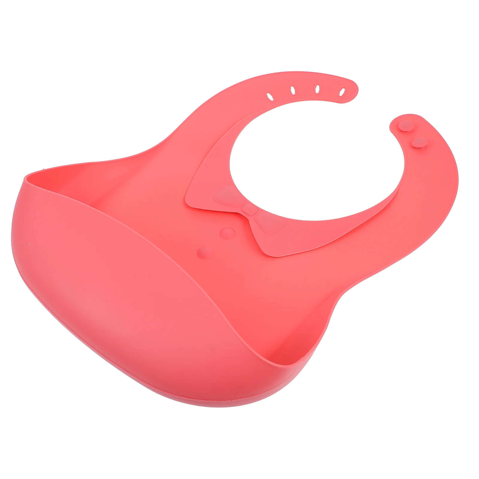 Babero de silicona para bebé, ajustable, impermeable, 4 niveles, suave, cómodo, babero de alimentación para niños pequeños con bolsillo recogedor