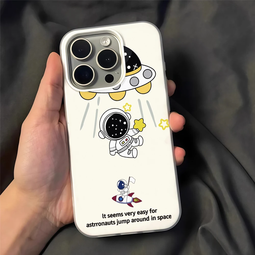 Kawaii UFO Minimalist Ins Style Jelly shell Shockproof Phone Case For Xiaomi 14 T 17 Pro Max For XM 15 T Pro Mi 11 Lite 5G Cover