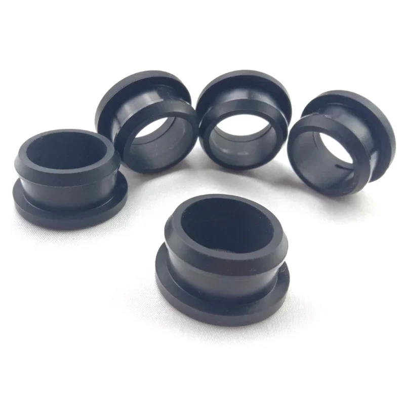 2/10 pièces 4.5mm-50.6mm caoutchouc de Silicone Snap-on œillet trou bouchons embouts bonde fil câble protéger douille noir/blanc