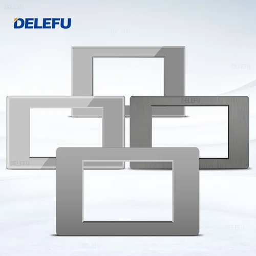 DELEFU Brasil Italia EE. UU. UE estándar combinación libre gris Panel DIY 118mm * 72mm